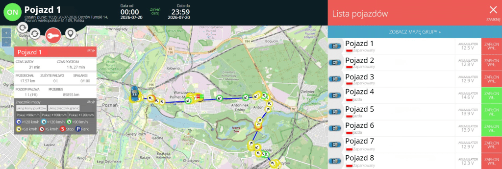 lokalizacja pojazdów GPS